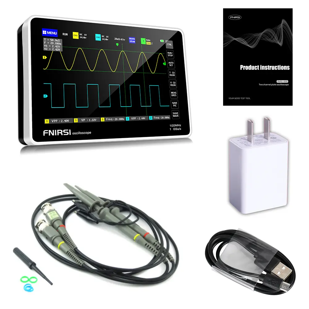 FNIRSI 1013D Touch Screen Digital Oscilloscope Dual Channel 100MHz