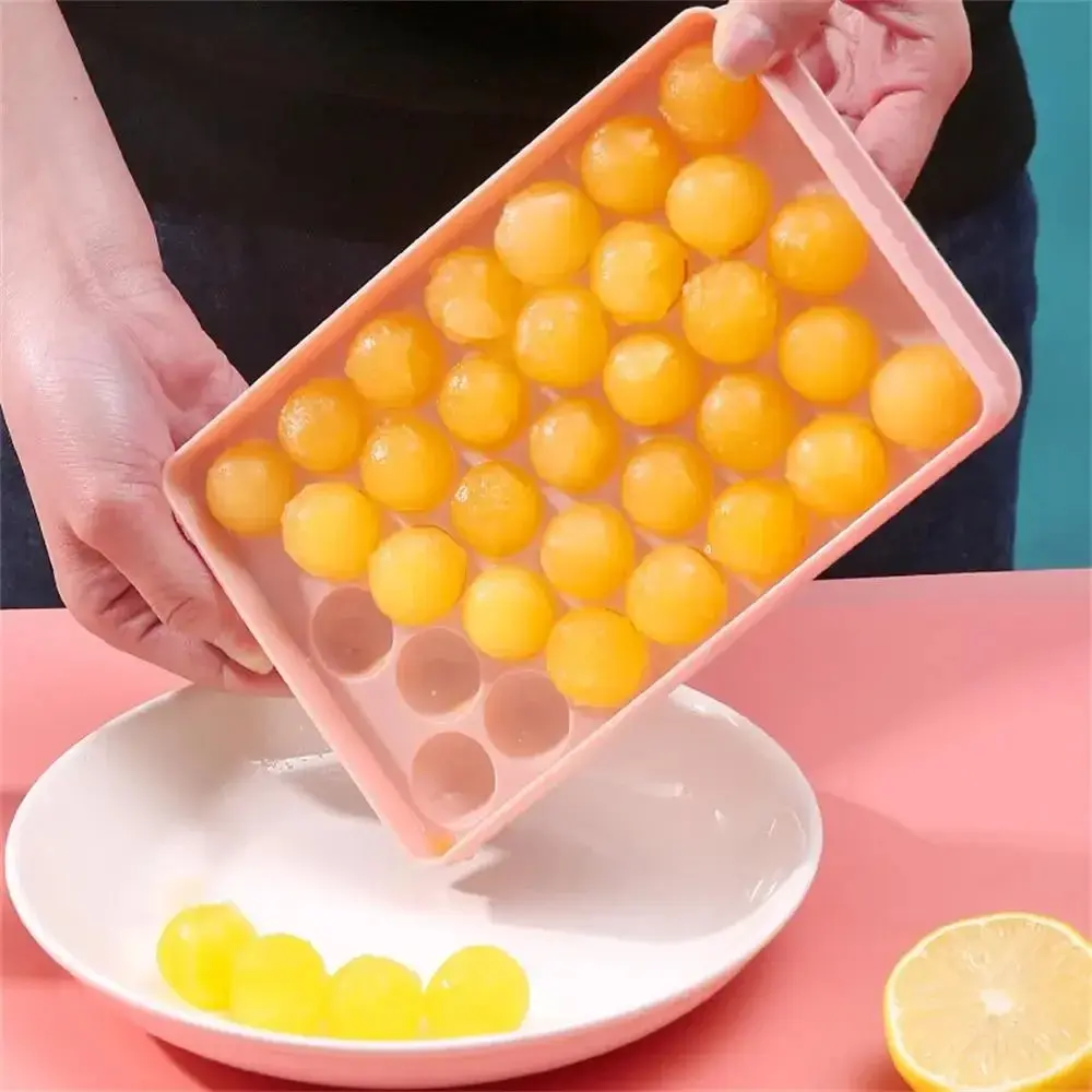 33 Ice Boll Hockey PP Mold Frozen Whiskey Ball Popsicle Ice Cube Tray Box Lollipop Making Gifts Kitchen Tools Accessories