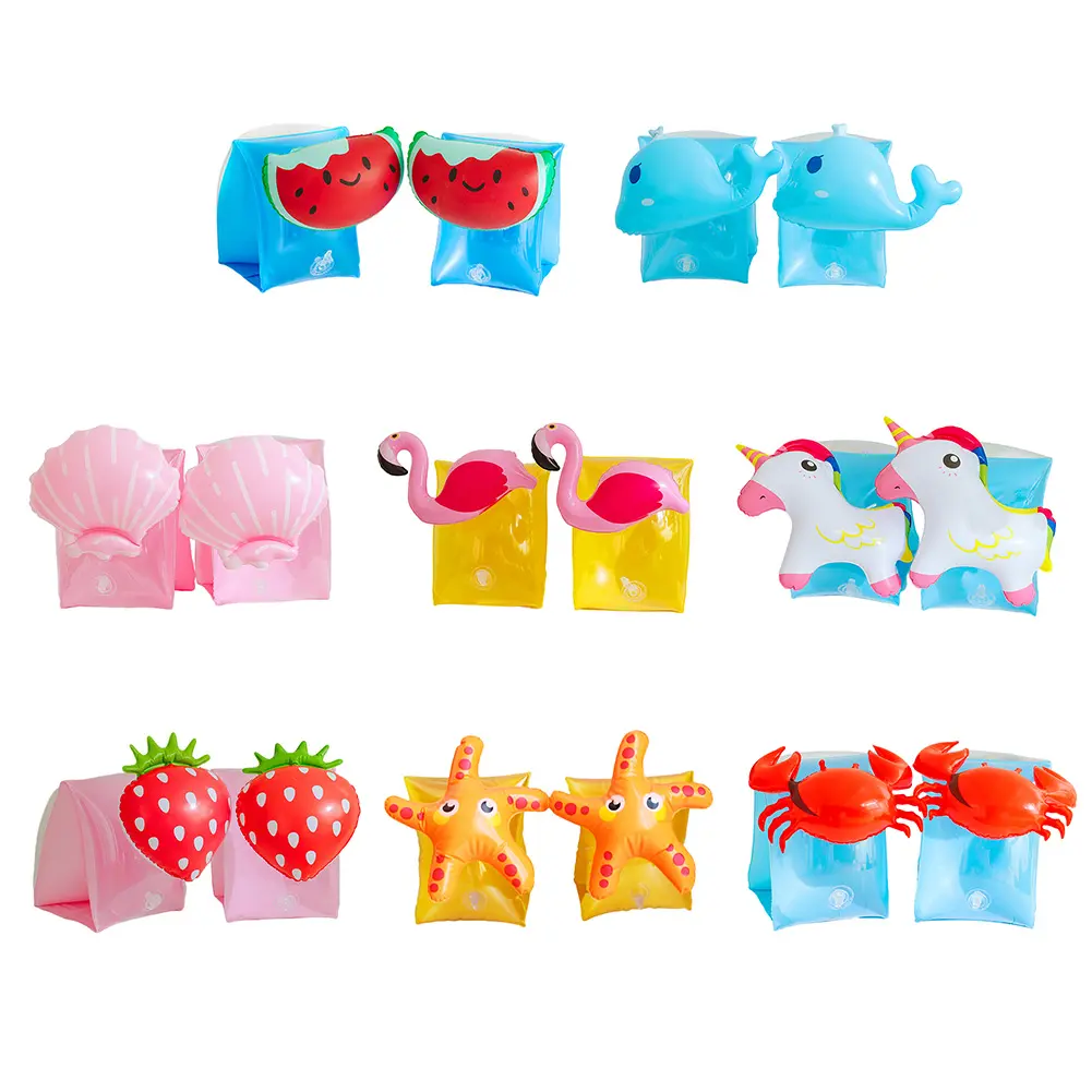 PVC Inflatable Buoyancy Rings Safe Children Round Buoyancy Arm Rings  Elastic Wear-Resistant Inflatable Outdoor Equipment