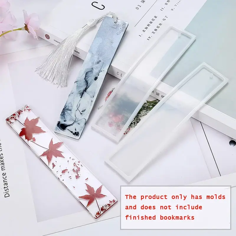 Rectangle Silicone Bookmark Resin Mold DIY Bookmark Mold Making Epoxy Resin Jewelry DIY Craft Silicone Transparent Mold