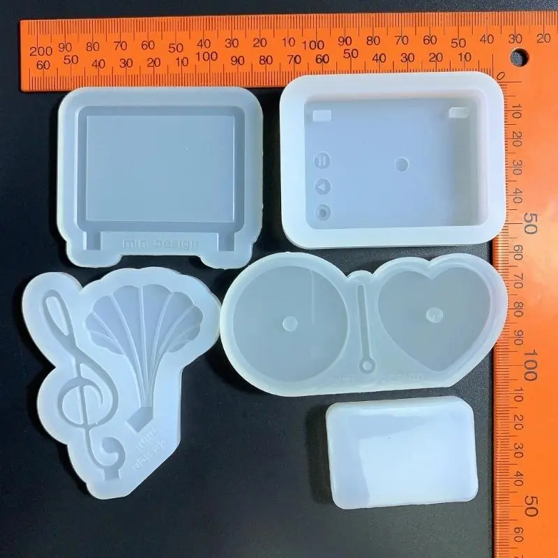 91AC Resin Shaker Mold Picture Frame Silicone Mold Record Player Resin Molds