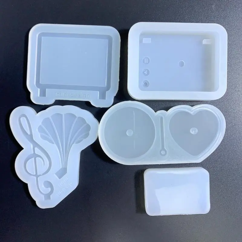 91AC Resin Shaker Mold Picture Frame Silicone Mold Record Player Resin Molds