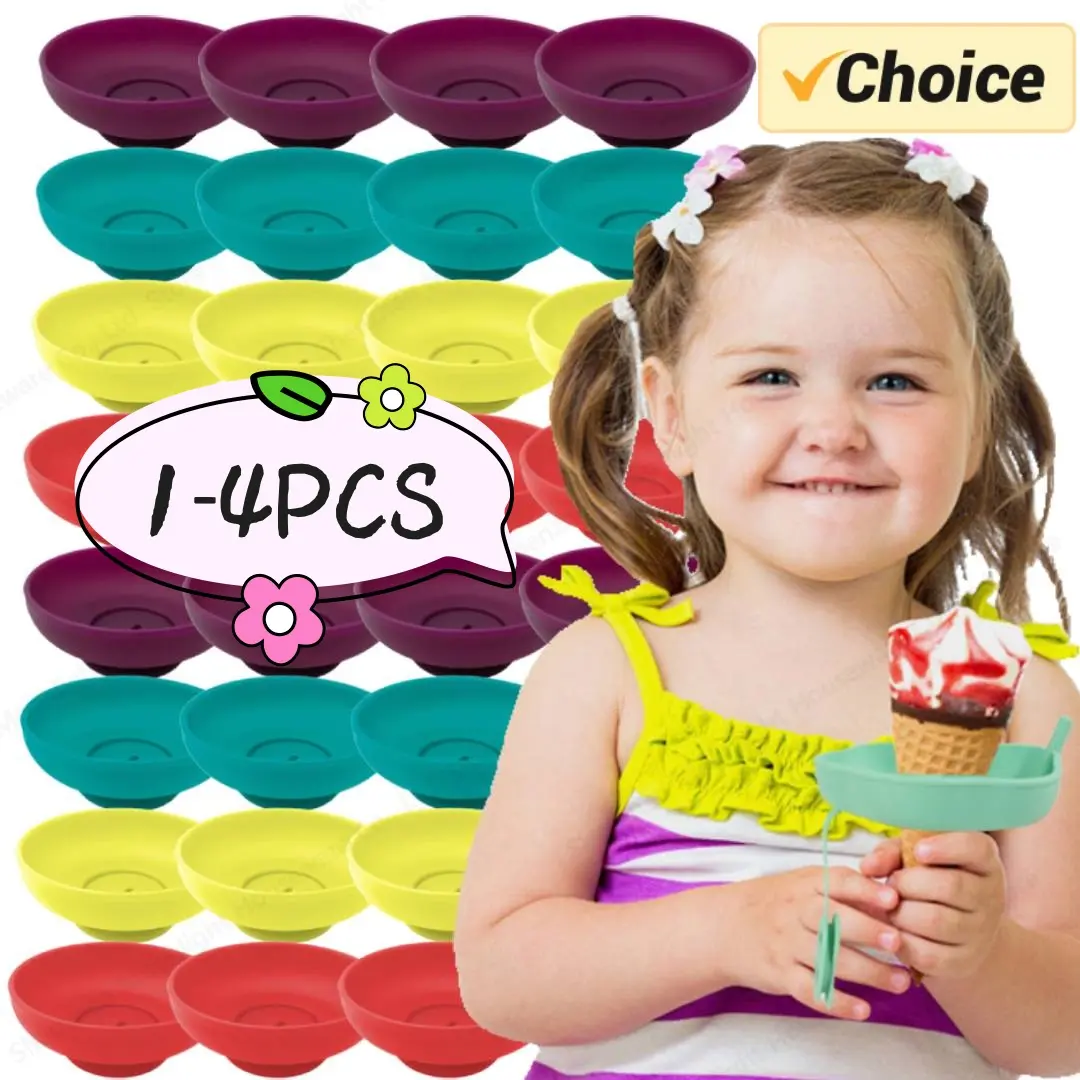 1-4PCS Drip-Proof Popsicle Rack Silicone Anti-Drip Ice Cream Bracket Reusable Portable Popsicle Protector for Summer Ice Cream