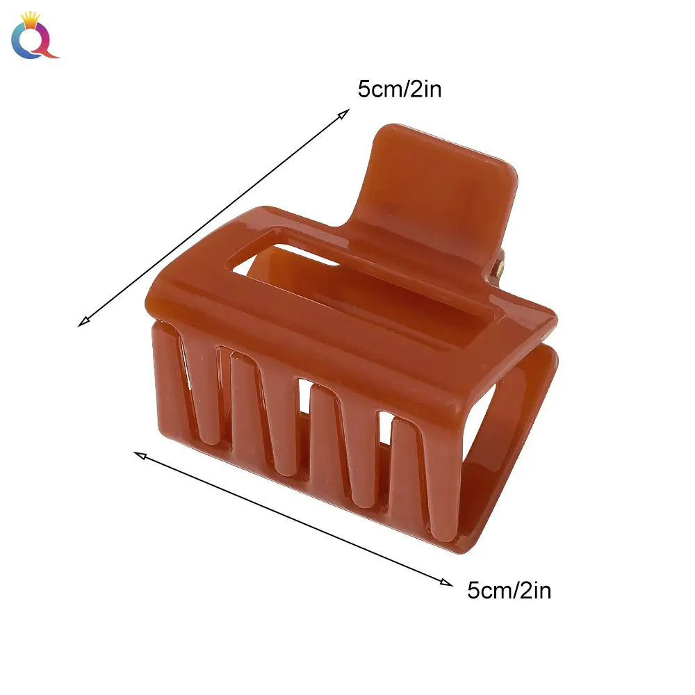 5cm Square Matte Jelly Hair Claw Clips Small Size Non-slip Hair Jaw Clamps for Women Girls Headwear Hair Styling Accessories
