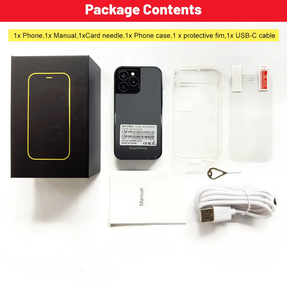 SOYES XS16 Mini 4G LTE Android10.0 Smartphone 3GB RAM 64GB ROM 3" Display 5MP Camera Dual SIM With Play Store WhatsAPP