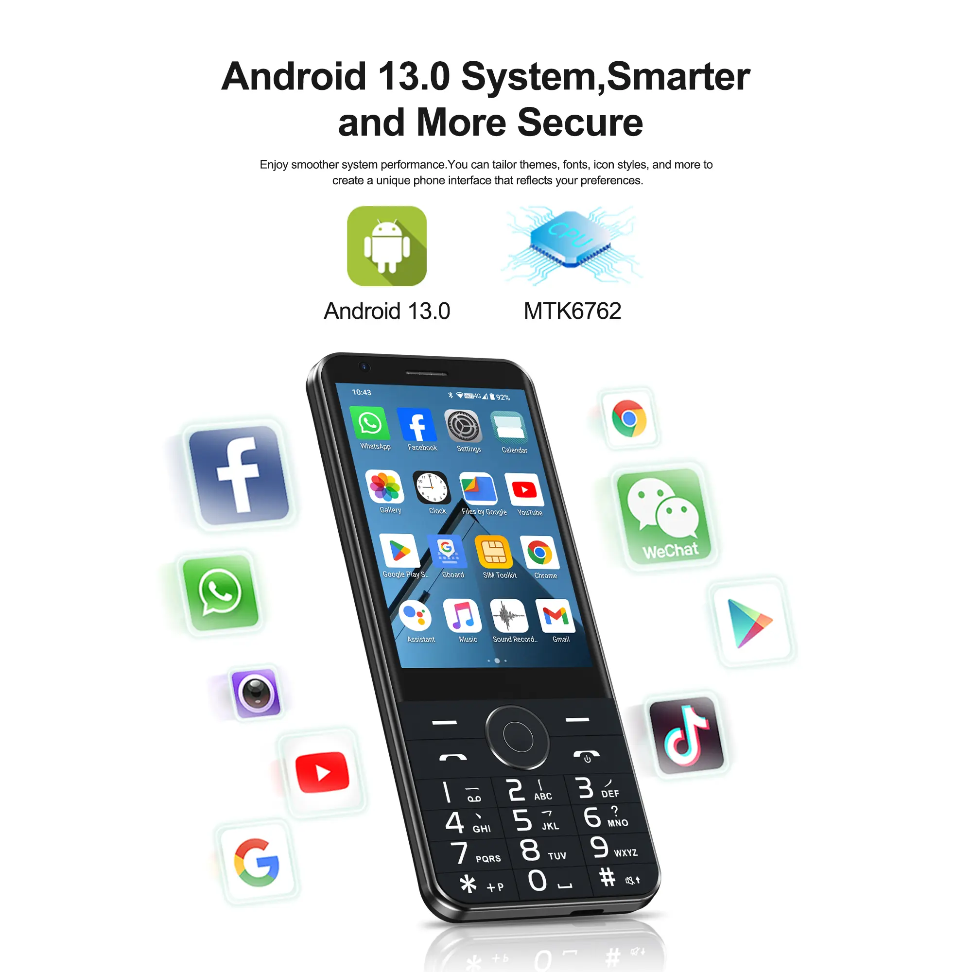Flagship SERVO R17 PRO Touch Screen 4G Smart Phone Android13 OS Google Play 64GB ROM GPS Button Smart Cellphones 2300mAh Battery