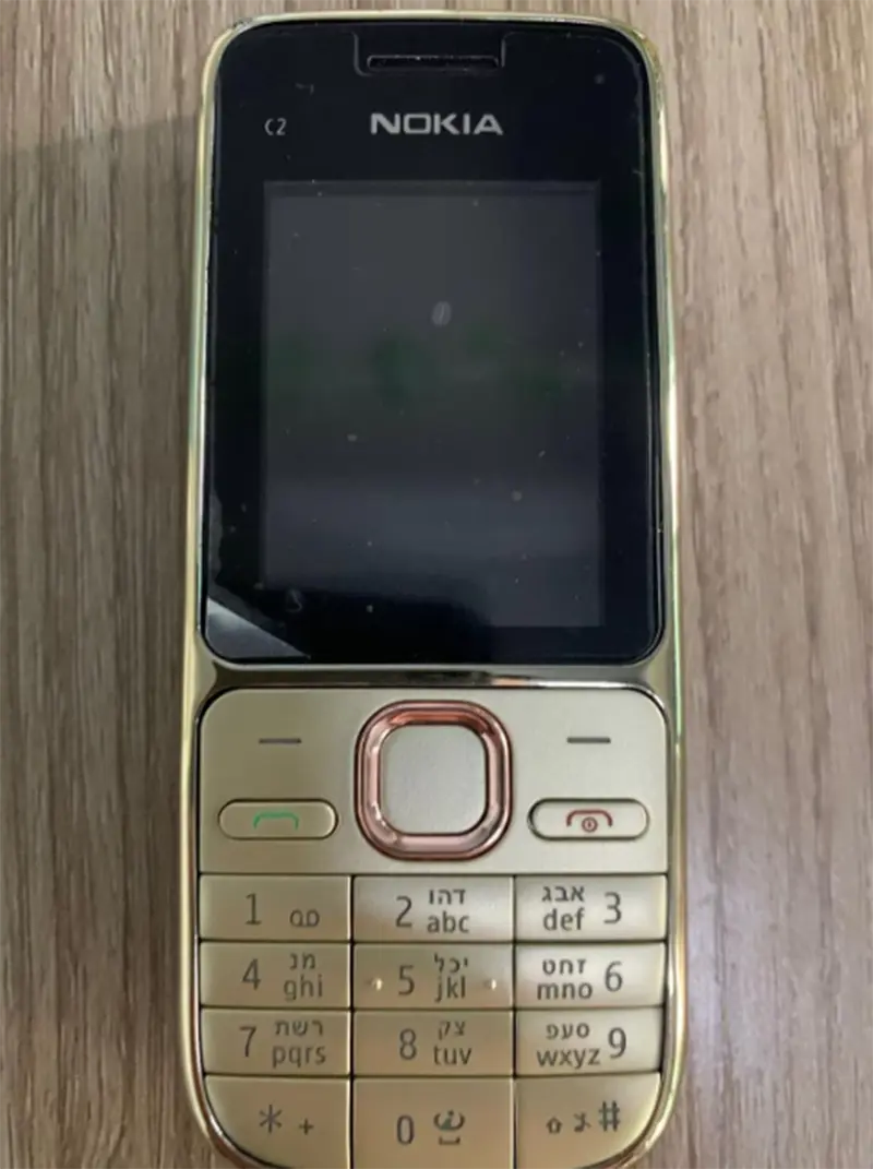 Nokia C2 C2-01 GSM Mobile Phone English&Hebrew Keyboard Support The Logo on Button Unlocked  Cellphone used phone