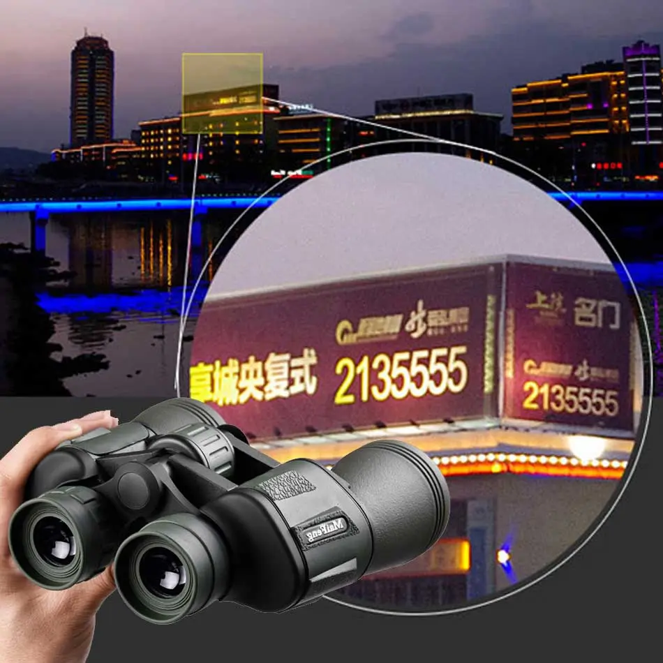 Powerful Binoculars Maifeng 20X50 Professional Telescope HD Night Vision Large Eyepiece Hunting Camping