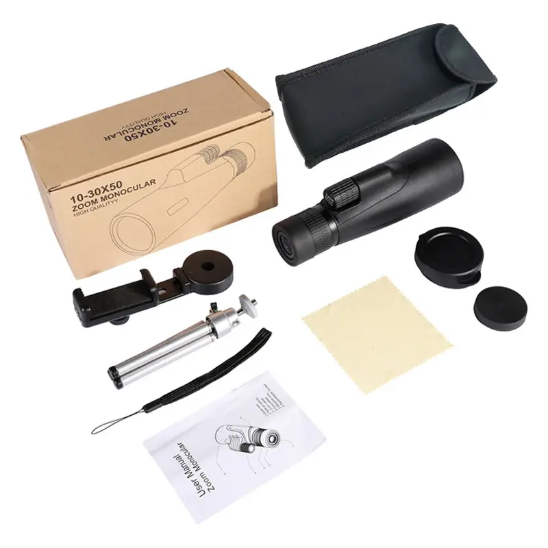 Monoculars Maifeng 10-30x50 Zoom Bak4 Prism Powerful Telescope Waterproof Military For Hunting Night Vision Professional Optical