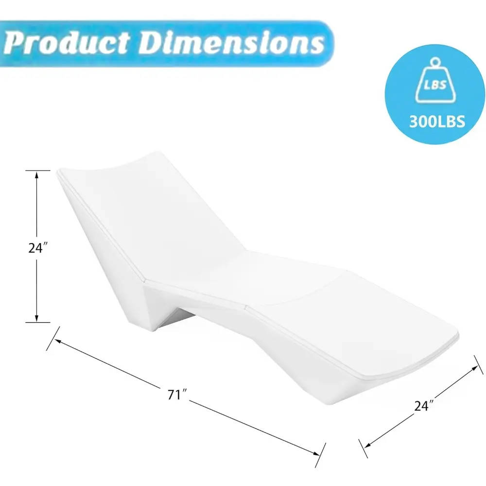Pool Lounger, in-Pool Chaise Lounger, Use in Pools with Shelves Up to 9 Inches Deep, Weighted Design, Weather-Resistant Outdoor