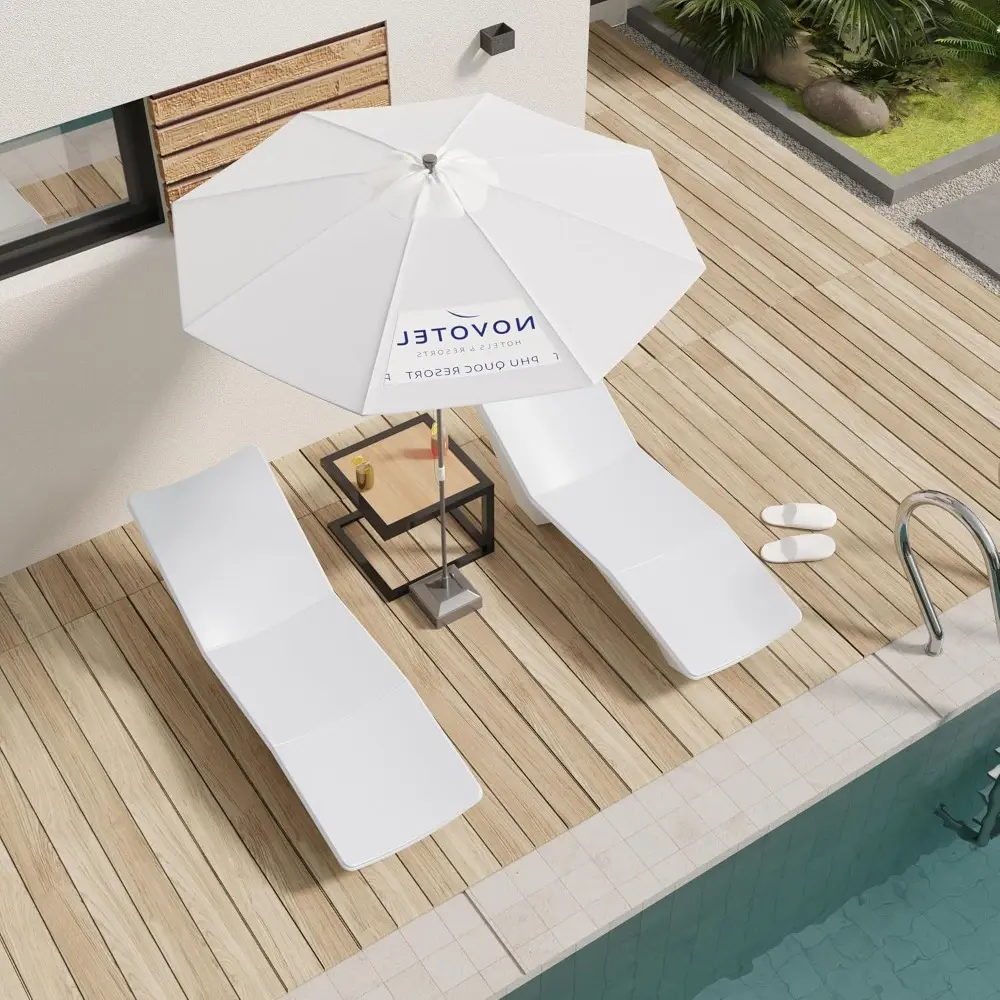 Pool Lounger, in-Pool Chaise Lounger, Use in Pools with Shelves Up to 9 Inches Deep, Weighted Design, Weather-Resistant Outdoor