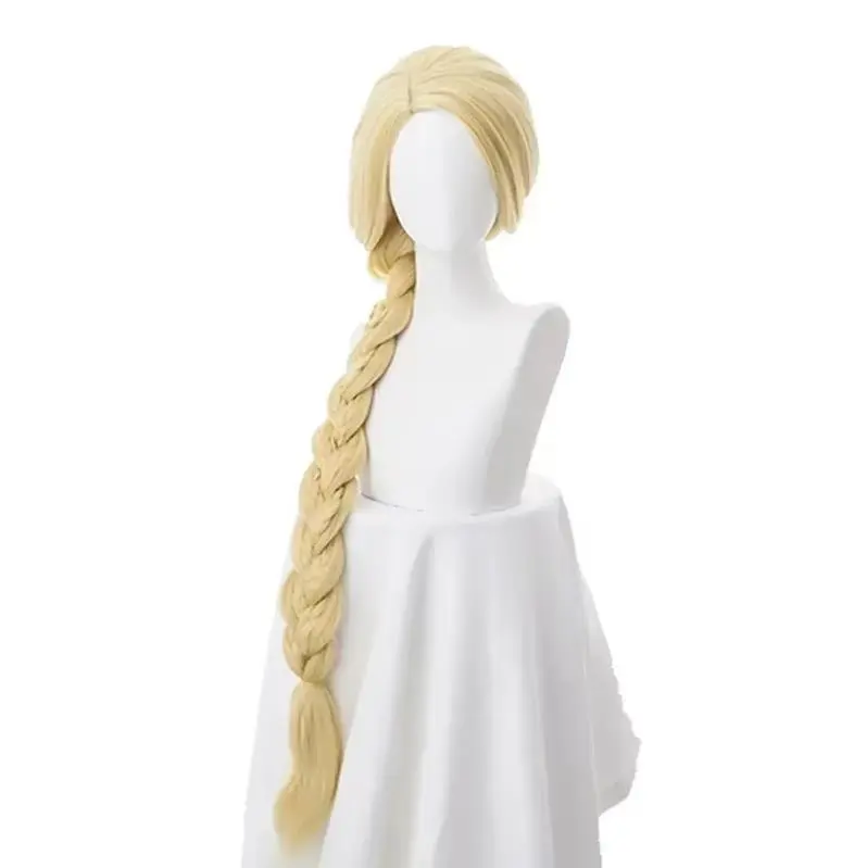Anime Tangled Princess Straight Blonde Super Long Cosplay Wig Rapunzel Synthetic Hair Anime Wig