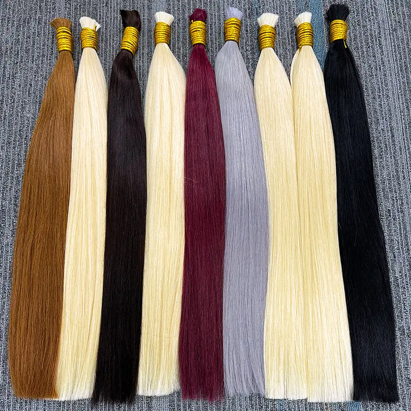 Human Vietnamese Hair Bulk No Weft Straight Virgin Unprocessed Hair Extensions Braiding Hair Weaving Human Original Women Hair