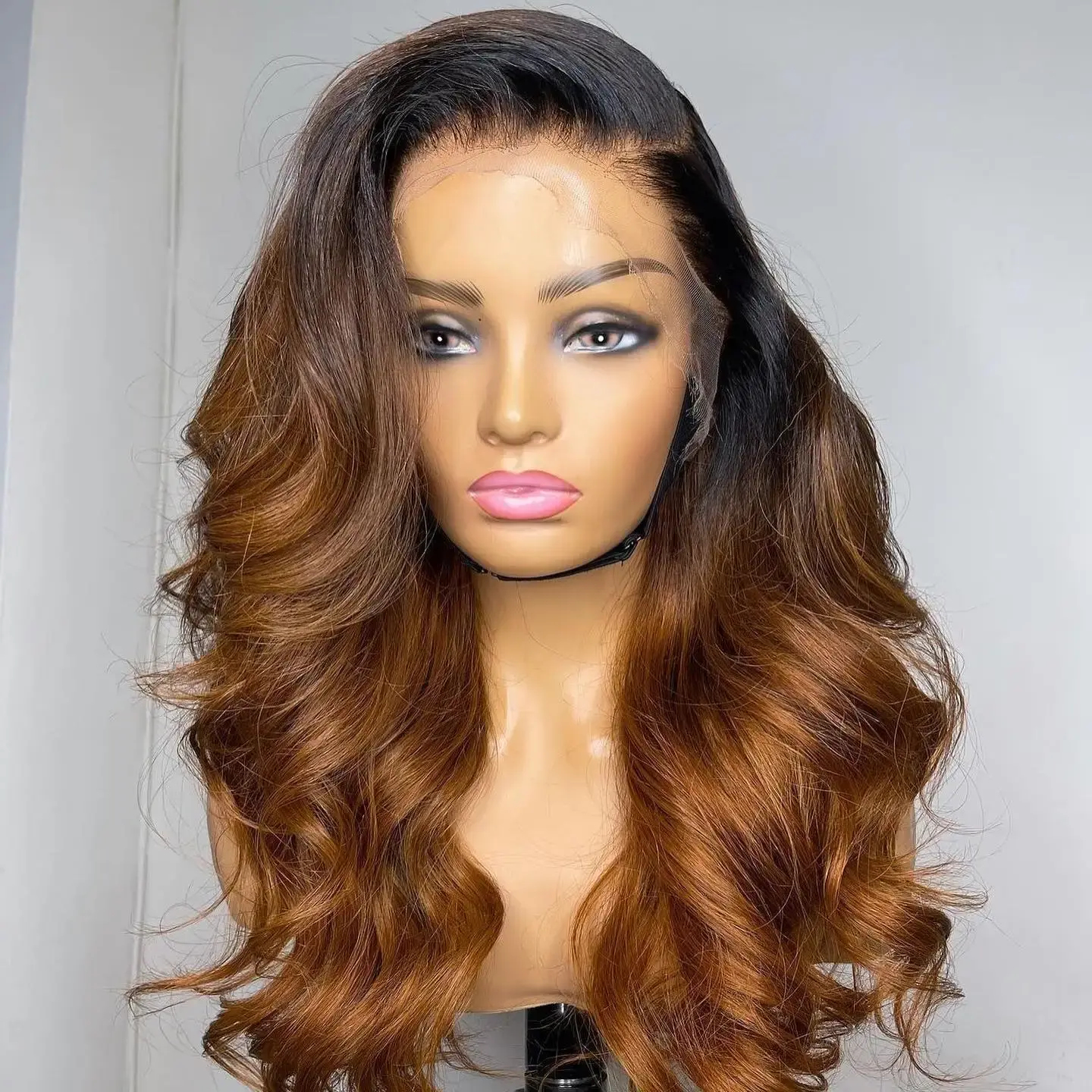 1B 30 Ombre Body Wave Human Hair Wigs 180% Density HD Transparent Lace Frontal Wigs 13x4 Lace Front Wig Pre Plucked Ombre Wigs