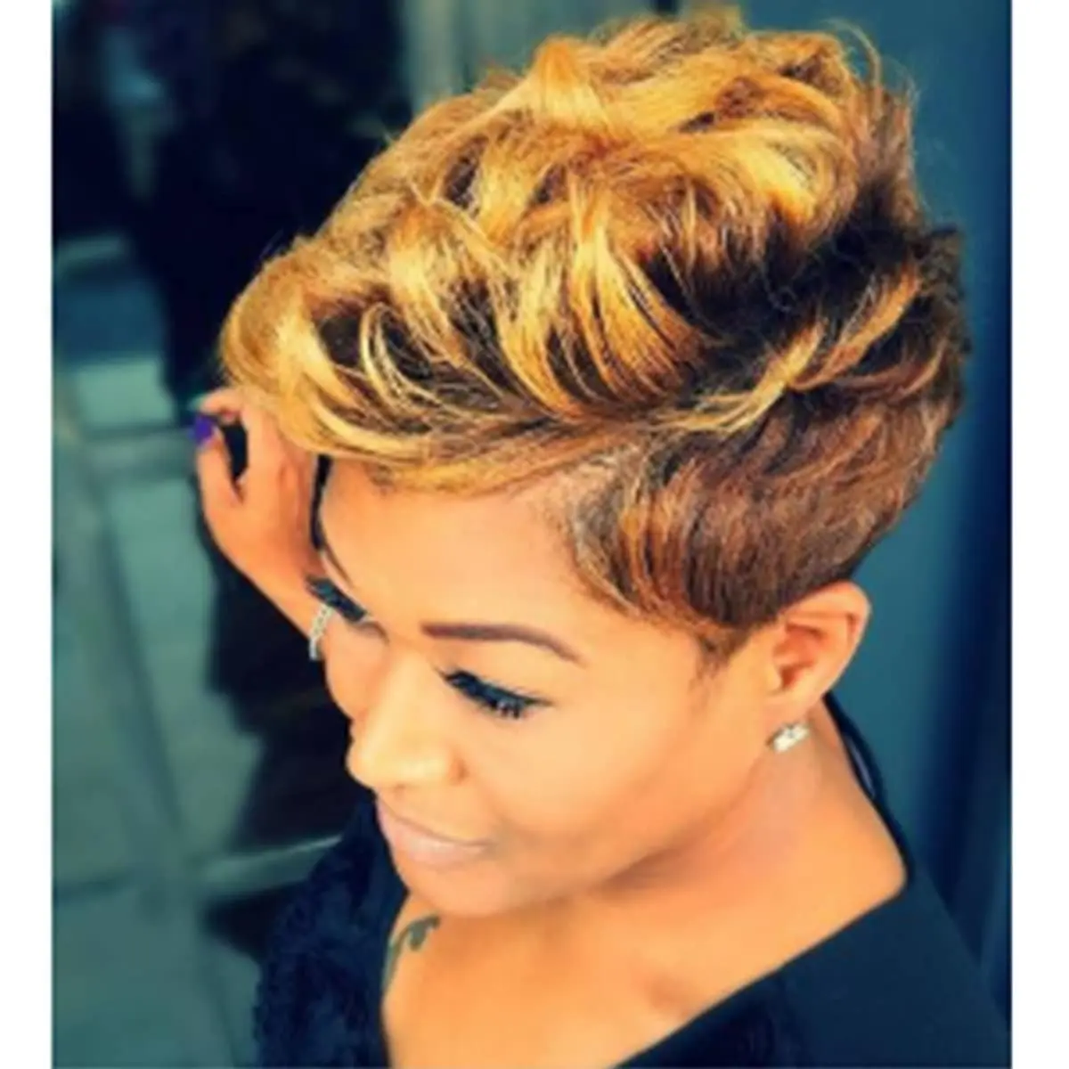 Synthetic Short Colored Hair Wigs for Black Women Short Hairstyles for Women Newest Short Colorful Hairstyles