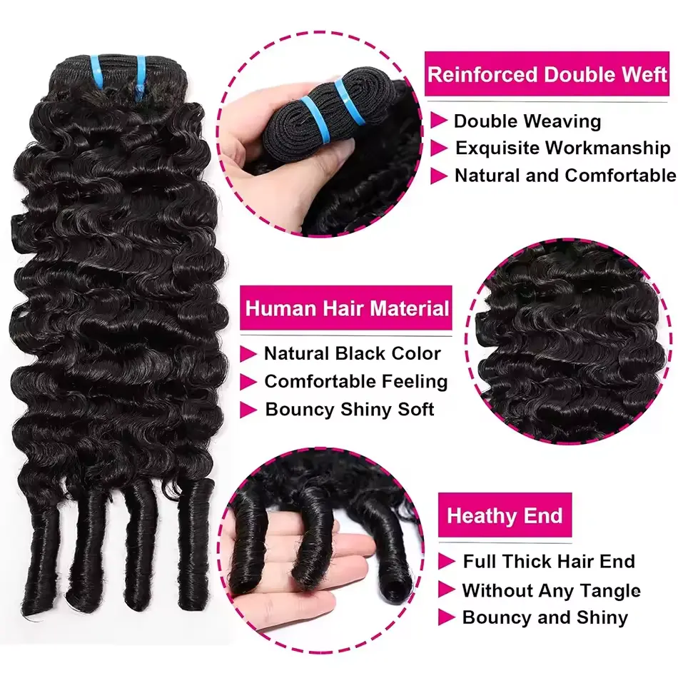15A Grade Burmese Pix Curls Hair Bundles Raw Human Hair Weave Bundles Water Wave Curly Hair Bundles 10-30 Inches Long Hair
