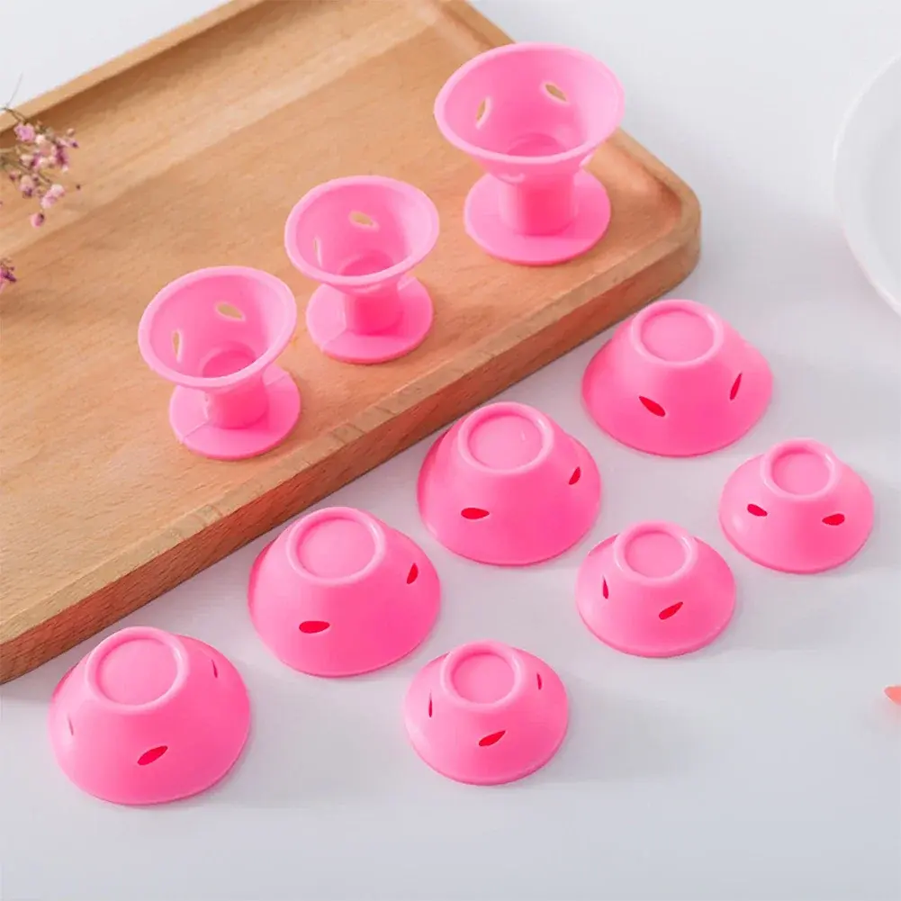 10PCS Soft Rubber Silicone Heatless Hair Curler Twist Hair Rollers Clips No Heat Hair Curls DIY Hair Styling Tools for Girl