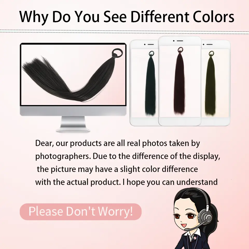LUPU 2 Pack Synthetic Black Ponytail Extension with Elastic Tie, Braid Ponytail Extension Braid Hair Extensions for Girls Women