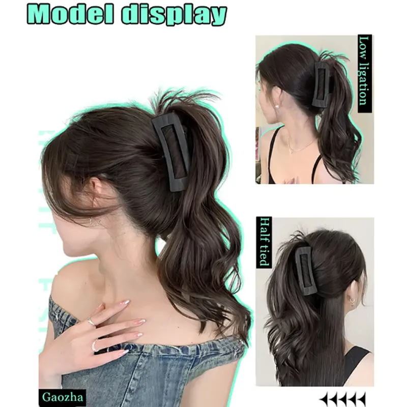 H&STAR 12Inch Synthetic Wig Braid Sweet Cool High Spicy Girl Horsetail Half Zha Waterfall Horsetail Clasp Wig