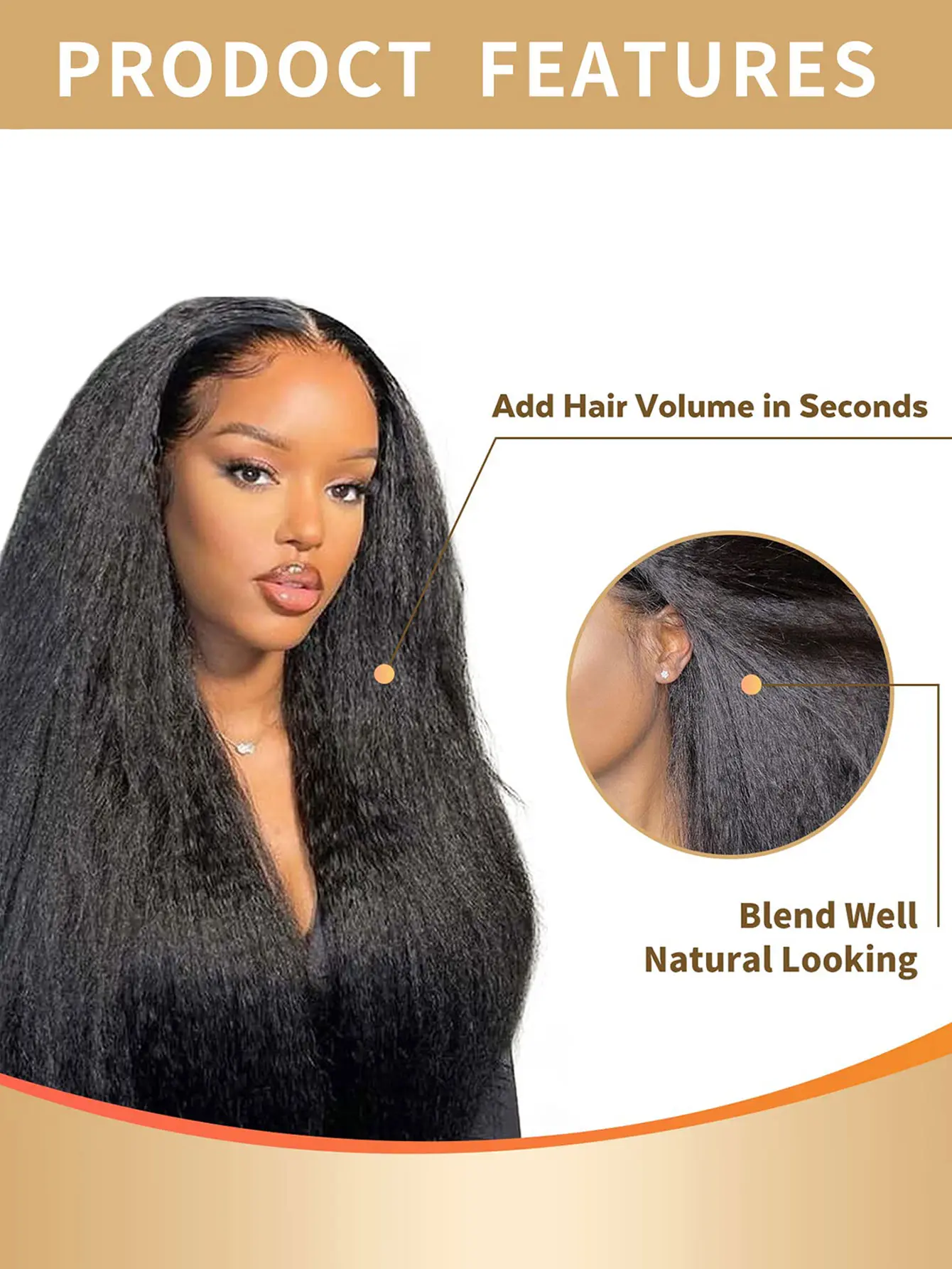 12 Inch - 26 inch 7 Pcs Yaki Kinky Straight Clip In Hair Extensions Black Hair   y2k Seamless Clip Ins for Black Women