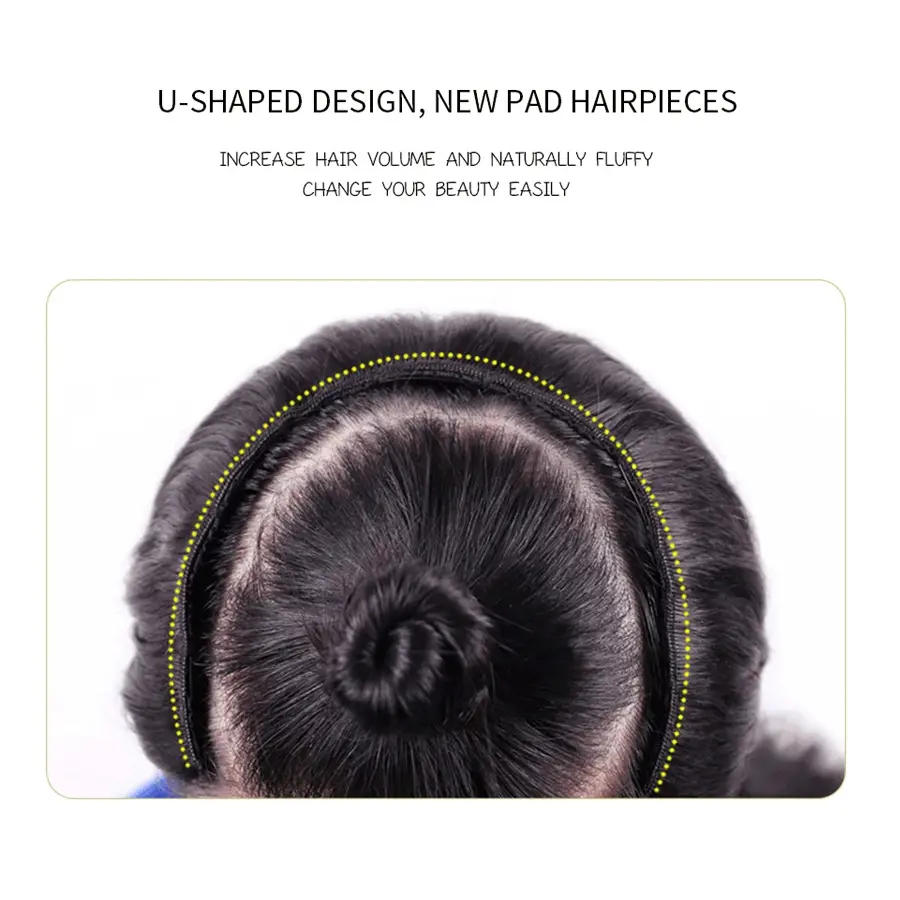 Synthetic long straight U-shaped half-head wig women clip natural fake wigs in hair extension, daily wigs