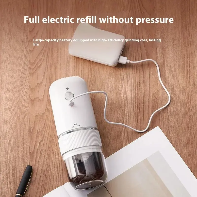Portable Electric Coffee Grinder Adjustable Grinding Thickness Ceramic Core Rechargeable, Easy-to-Clean For Coffee Lovers