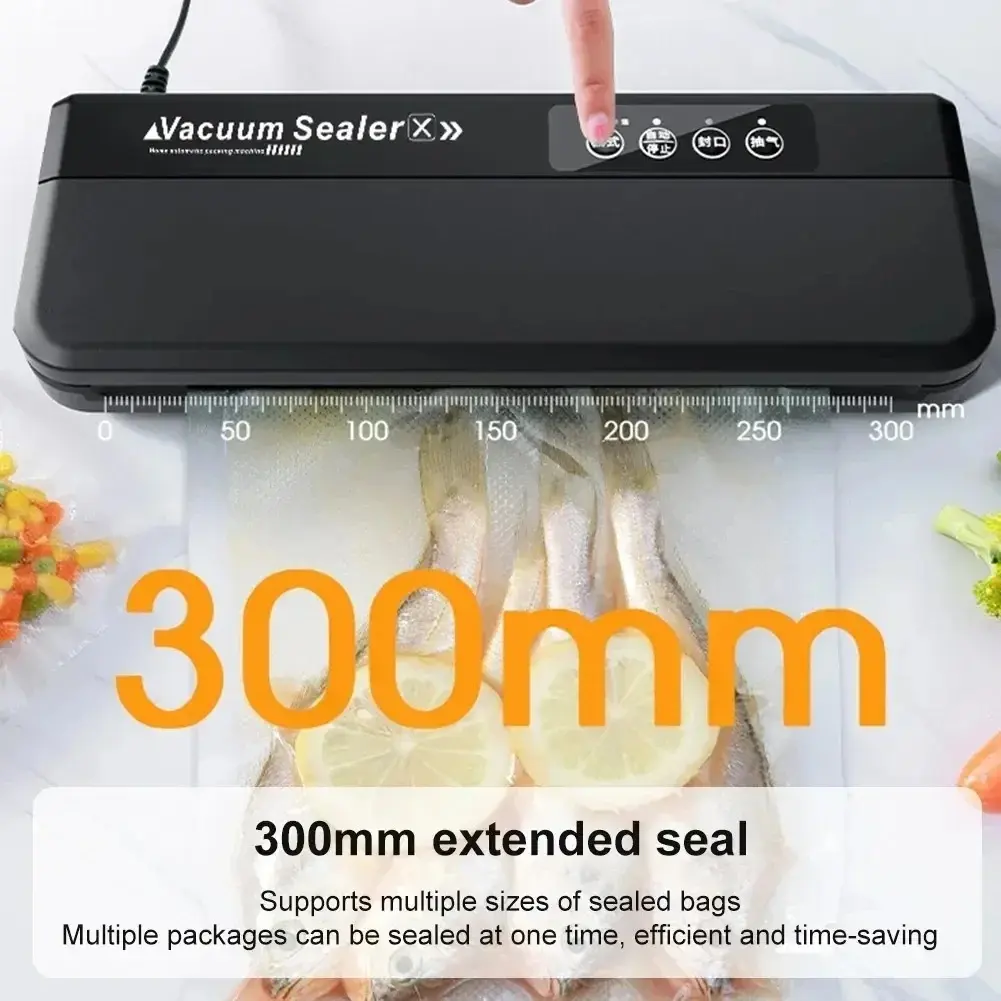 Portable Vacuum Sealer Machine for Food Storage 60kPa Suction Power 360W Dry and Wet Modes Compact Design