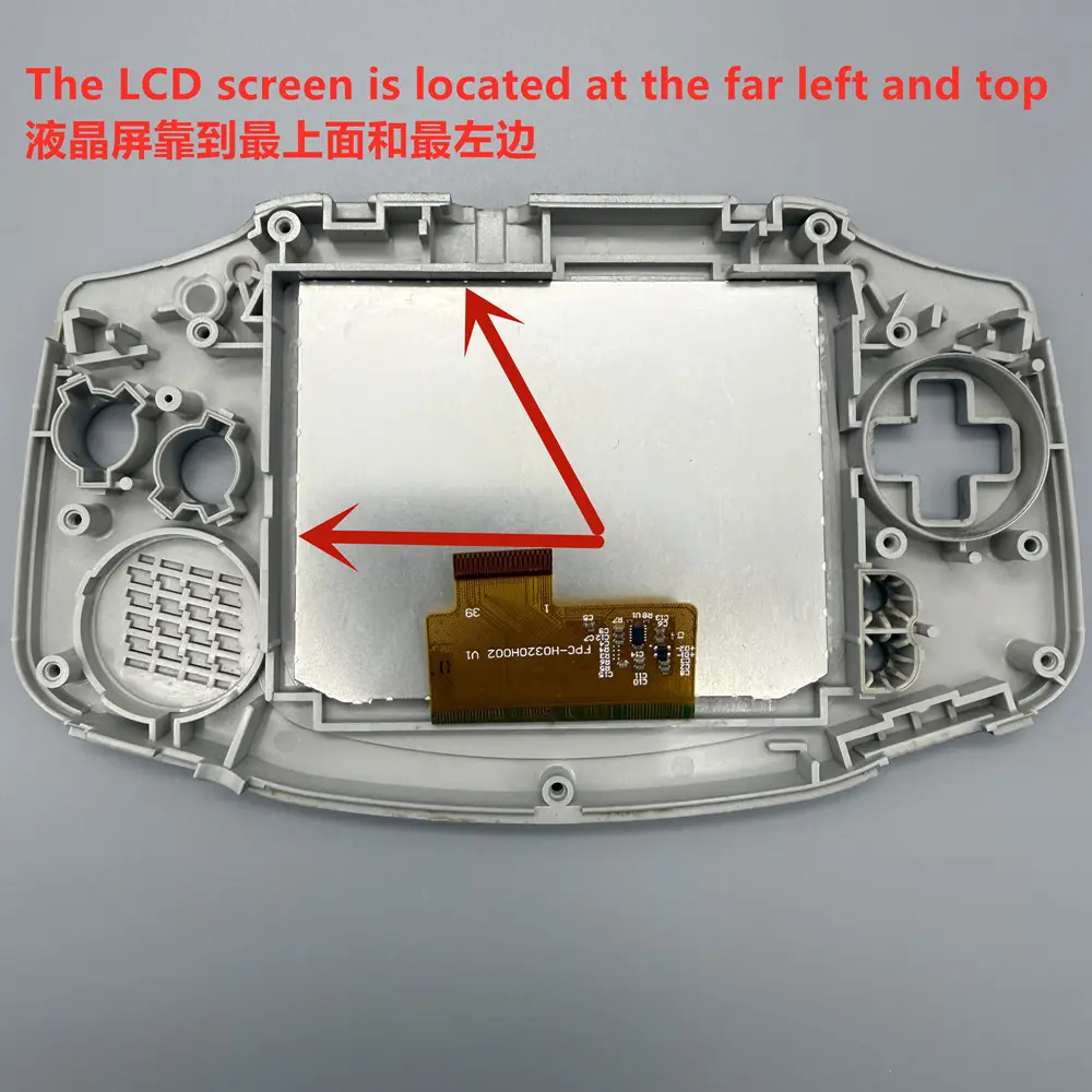 2025 GBA IPS LCD 3.0 "IPS high brightness LCD screen and shell kit for Gameboy advance GBA.no cut shell required easy to install