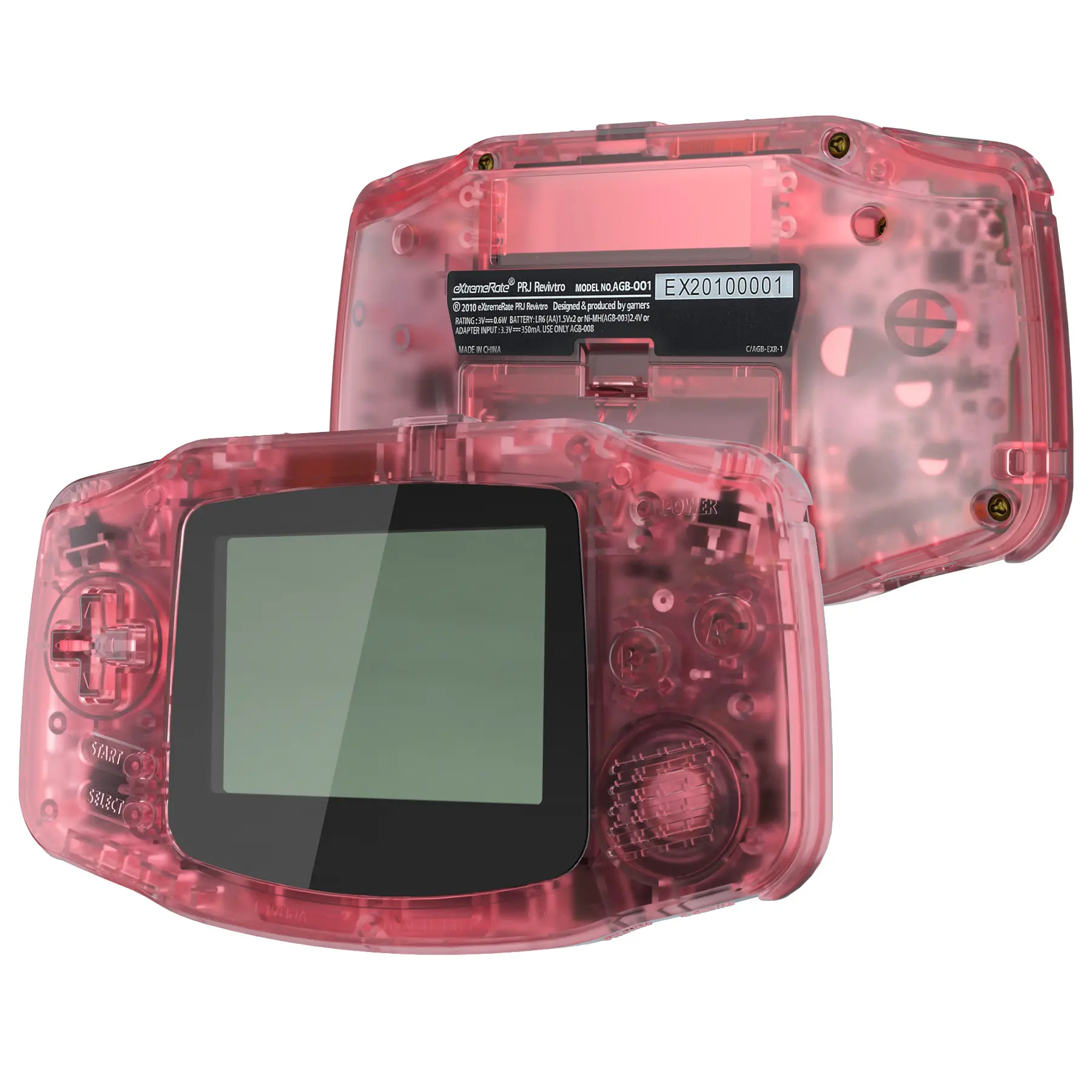 eXtremeRate IPS Ready Upgraded Replacement Shell Full Housing Cover & Black Screen Lens for Gameboy Advance IPS & Standard LCD