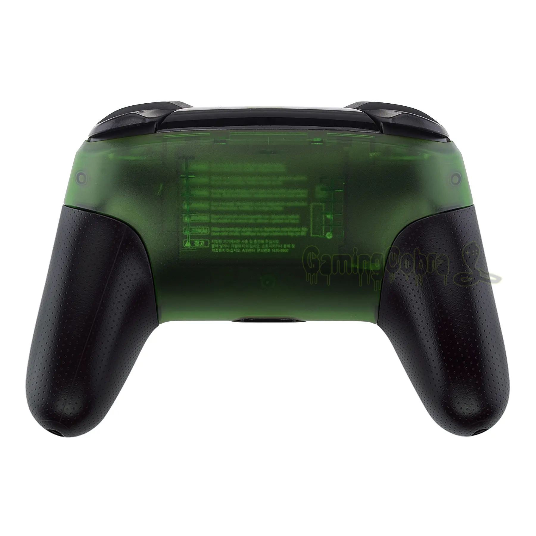 eXtremeRate Transparent Clear Green Faceplate and Backplate Shell Housing Fix Parts + Tools for NS Pro Controller