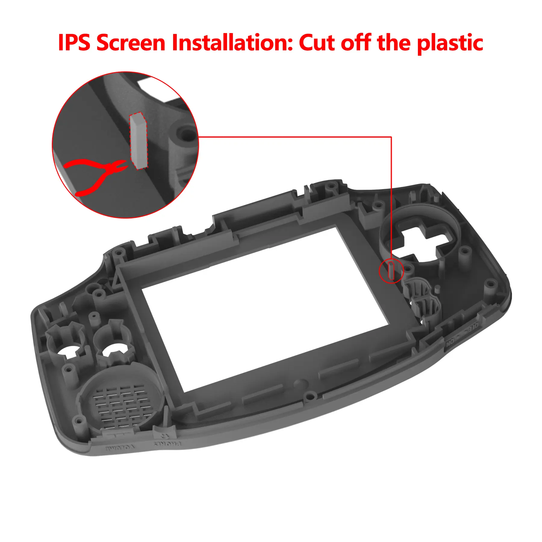 eXtremeRate IPS Ready Upgraded Replacement Shell Full Housing Cover & Black Screen Lens for Gameboy Advance IPS & Standard LCD