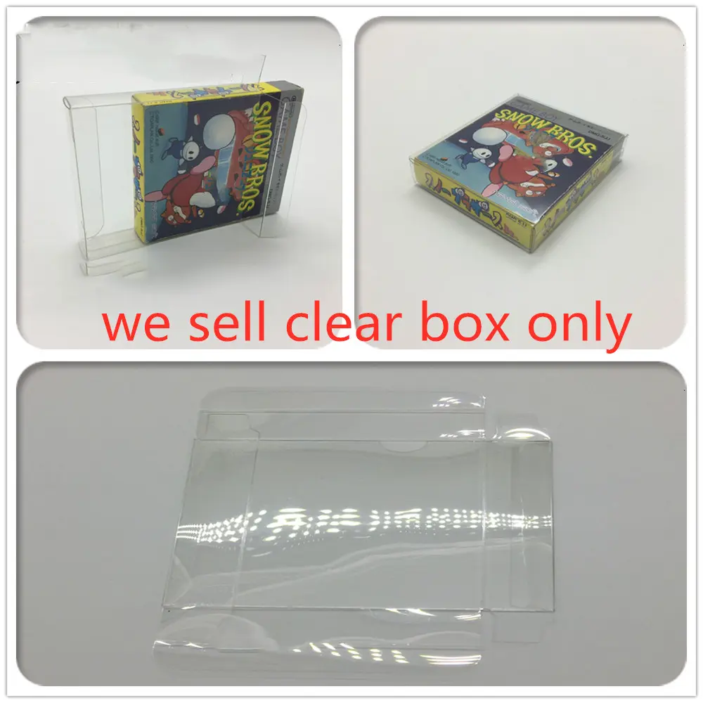 10Pcs PET Box Protector For Snow Bros Transparent Collect Boxes For Game Boy GB Games Shell Clear Display Case For JPN