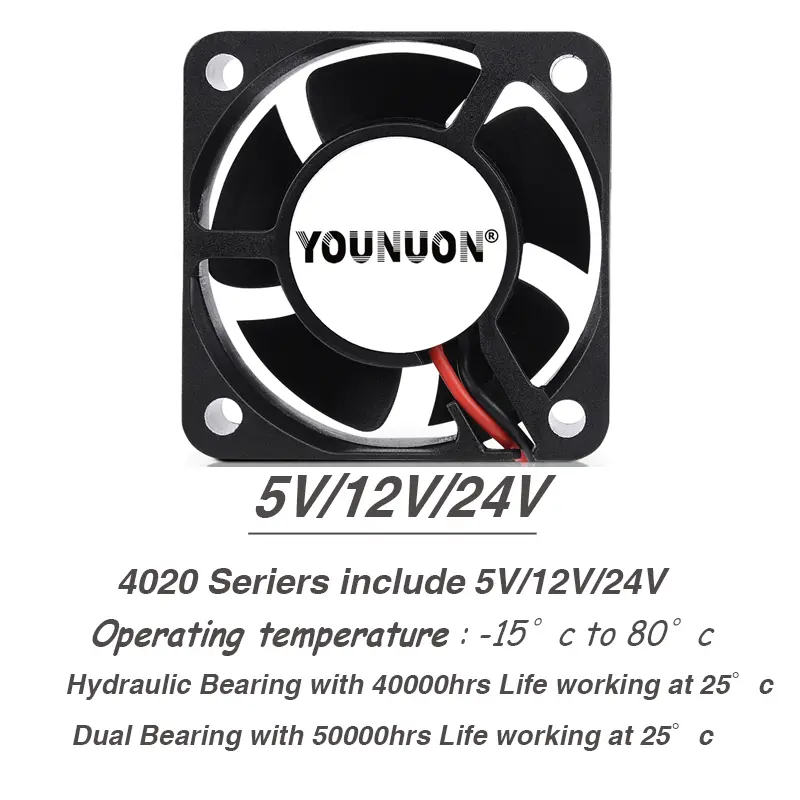 Dual Ball 40mm Cooling Fan 40x40x20mm Cooler 24V 12V 5V 4020 Computer Case Cooling Fan 2PIN 3PIN Heatsink Fan 3D Printer Fan
