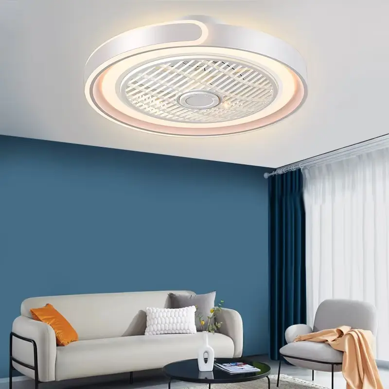 Smart Ceiling fan light APP remote control 220V Dimmable Eye protection Mute Invisible blades Reversible Bedroom Room Lighting