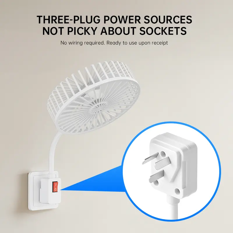New Table Fan Mini Fan 10W E27 Ceiling FansCeiling Indoor Bedroom Chandelier With Cooling Fan Ventilation and heat dissipation