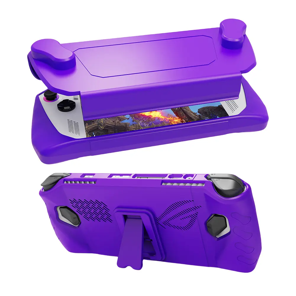 Protective Case Shockproof Case Cover Shell Sleeve Anti-fall Anti-Scratch Back With Bracket for ASUS ROG Ally Game Console