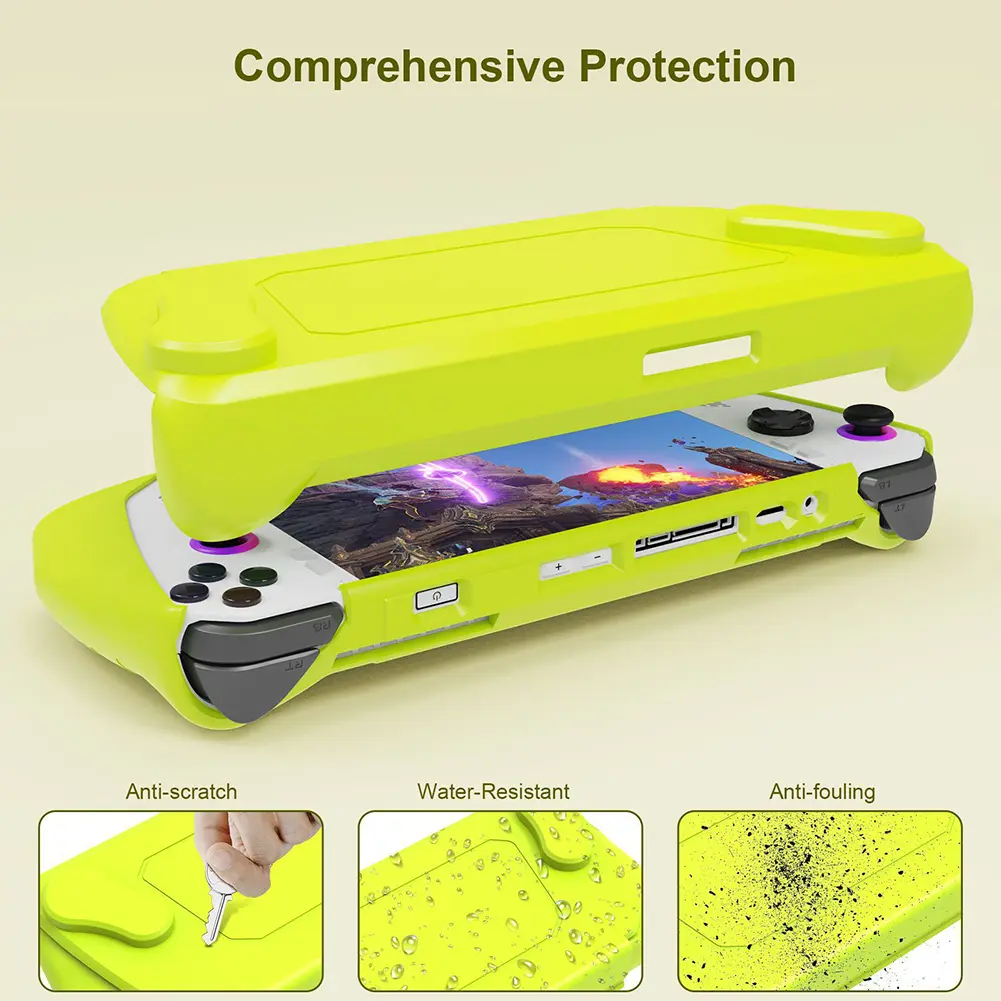 Console Protector Case Shockproof TPU Shell Sleeve Protector Cover Anti-Scratch Back With Bracket for ASUS ROG Ally Game Console