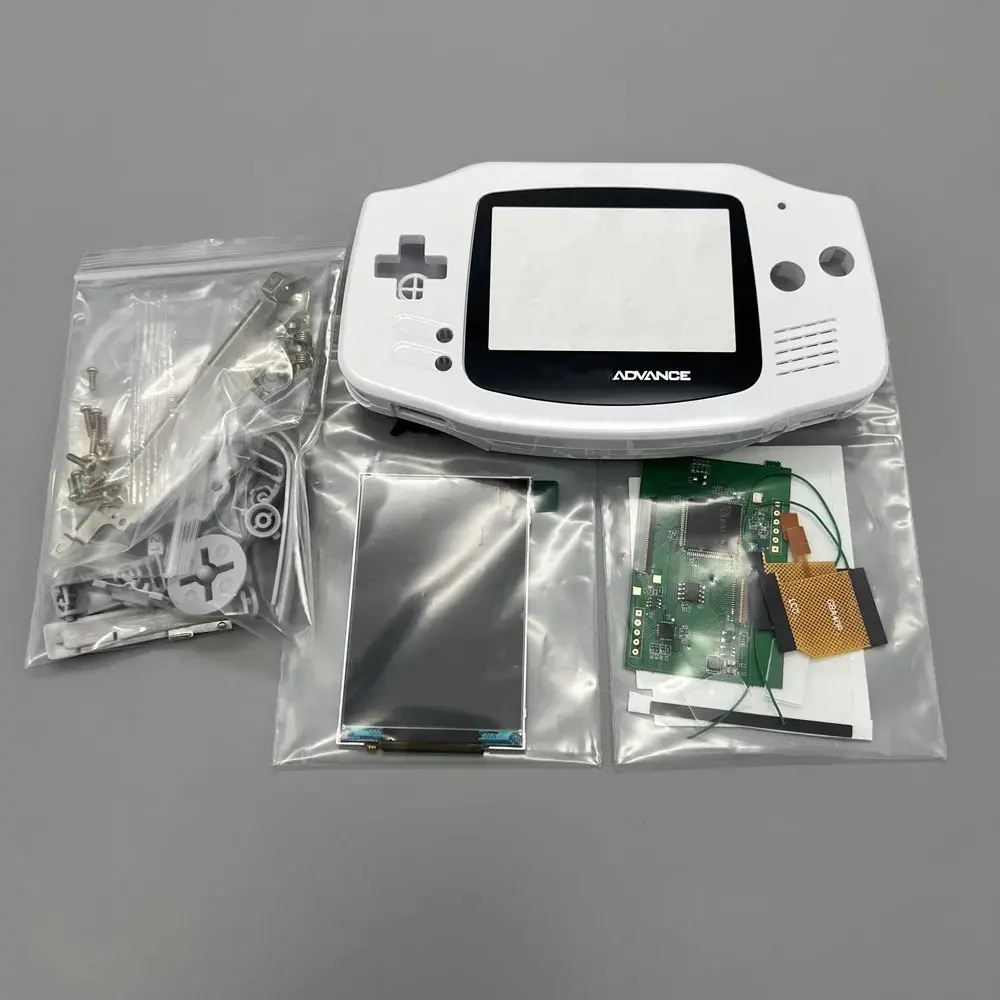 3.0 Inches GBA IPS LCD And New Shell For GBA/Nintendo GAME BOY ADVANCE/Support Pixel Display. No Need To Cut The Shell.