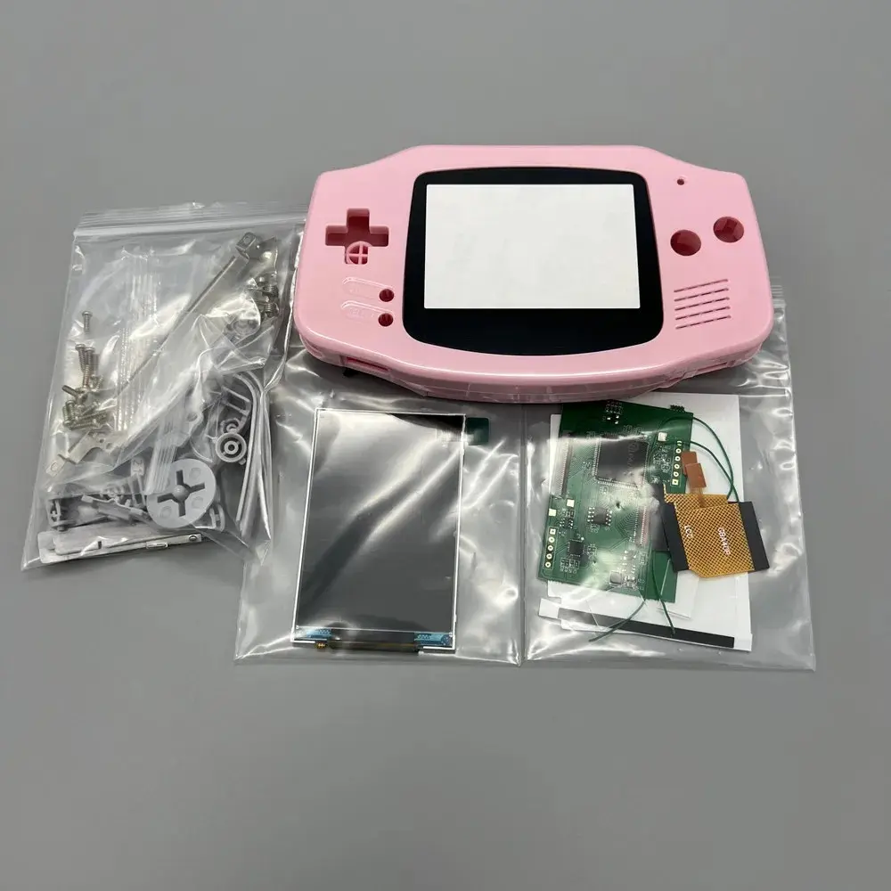 3.0 Inches GBA IPS LCD And New Shell For GBA/Nintendo GAME BOY ADVANCE/Support Pixel Display. No Need To Cut The Shell.