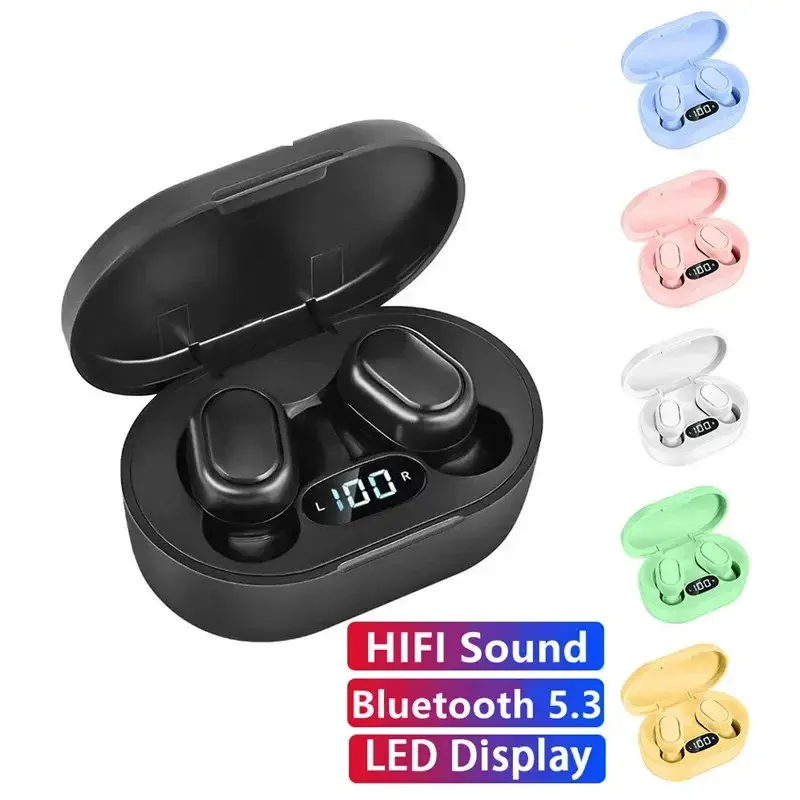 E7S TWS Wireless Headphones Bluetooth Earphone Control Sport Headset Waterproof Microphone Music Earphone Work On All Smartphone