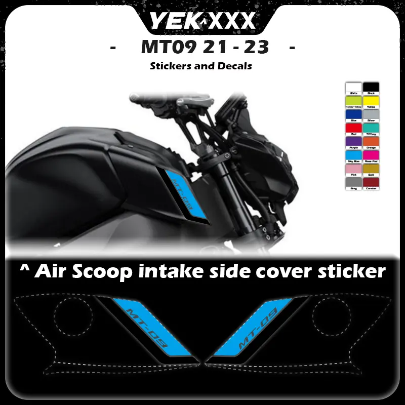 MT09 2023 Model Year Sticker For YAMAHA Motorcycle Intake Pipe Cover 2021-2023 MT-09 Sticker Decal
