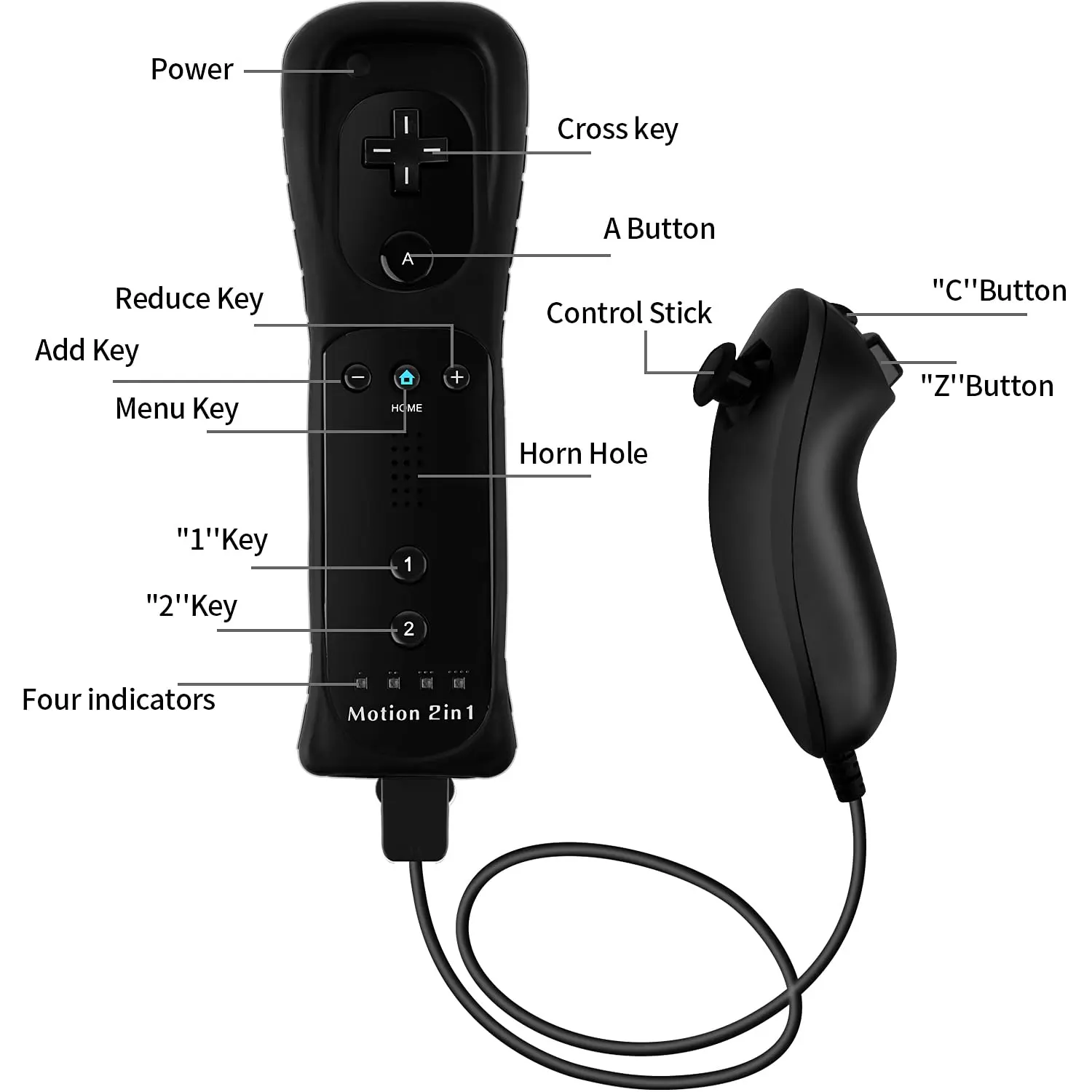 STORM WYRM Controllers Compatible for wii and Wii U with Built in Motion Plus,Controller with Silicone Case and Wrist WU001
