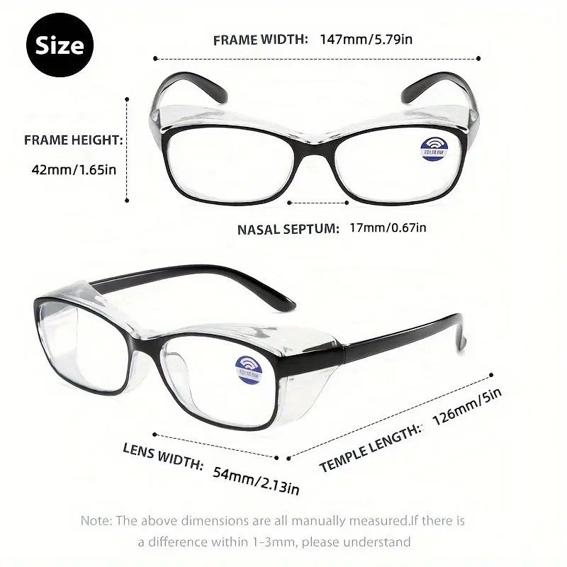 Classic Square Frame Glasses Unique Dustproof Eye Protective Glasses Men Women Daily Cooking Decors