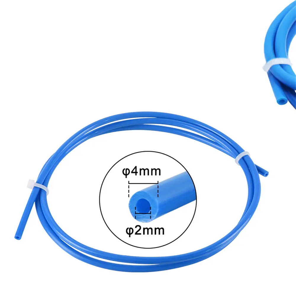 1M 2M PTFE Tube Pipe Bowden Extruder 1.75mm ID2mm OD4mm Blue White Red Filament for Ender 3 3D Printer Parts