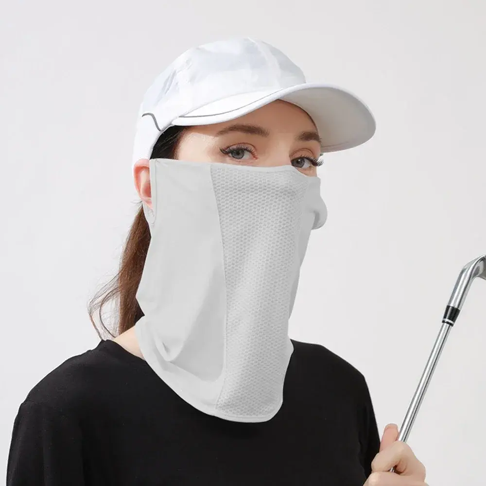 Unisex UV Protection Summer Outdoor Neck Wrap Cover Sports Sun Proof Bib Ice Silk Mask Face Cover Neck Wrap Cover