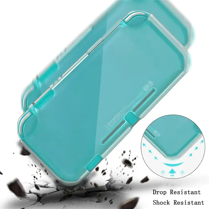 Transparent TPU Soft Case for Nintendo Switch Lite Anti-Scratch Full Cover Shell Grip Case Crystal Clear TPU Skin Protector