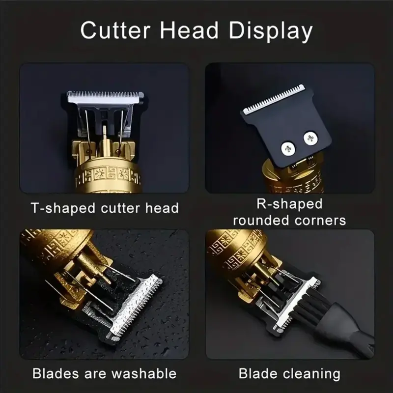 T9 Professional Electric Hair Clipper for Men Rechargeable Hair Cutting Machine Barber Shaver Haircut Remover Hair Trimmer