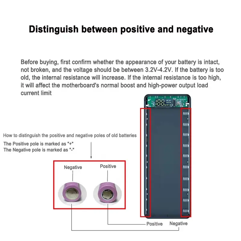 10/8*18650 Power Bank Battery Box Holder Portable Dual USB Type C Charge Shell for iPhone Xiaomi Battery Cases Detachable Cases