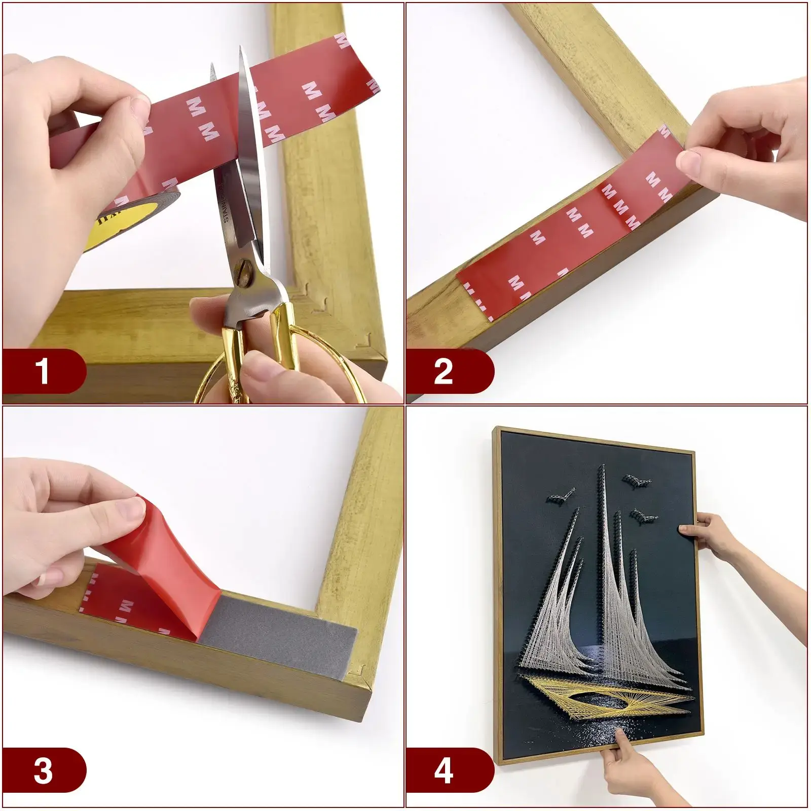 6-50mm Double Sided Tape - Acrylic Super Strong Waterproof Heat Resistant - No Trace Wall Mounting Home/Car/Rain Visors