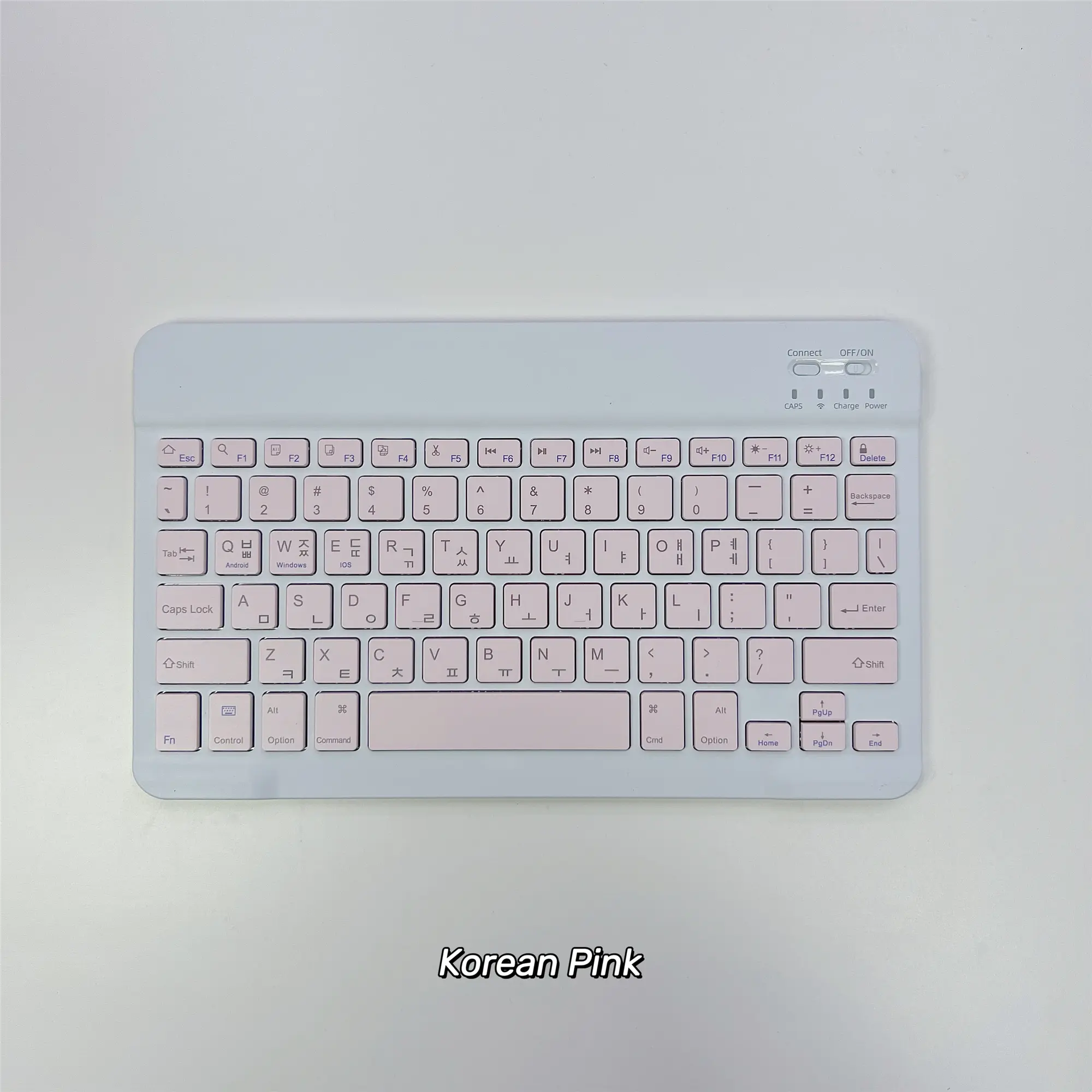 Korean language Ultra-Slim Bluetooth Keyboard Portable Mini Wireless Rechargeable for Apple iPad iPhone Korean